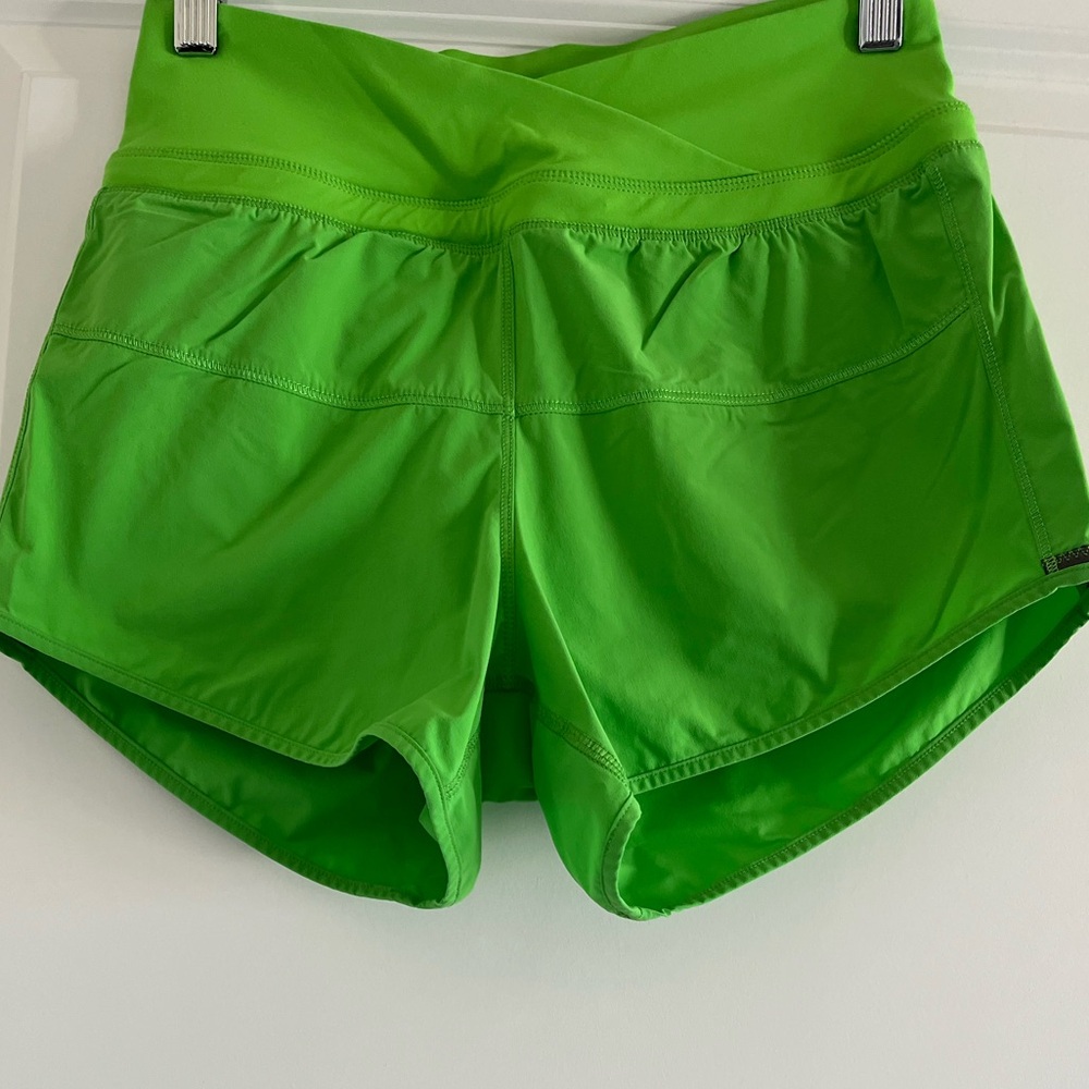 Lululemon Run Pace Solid Green Crossover Front Sh… - image 5